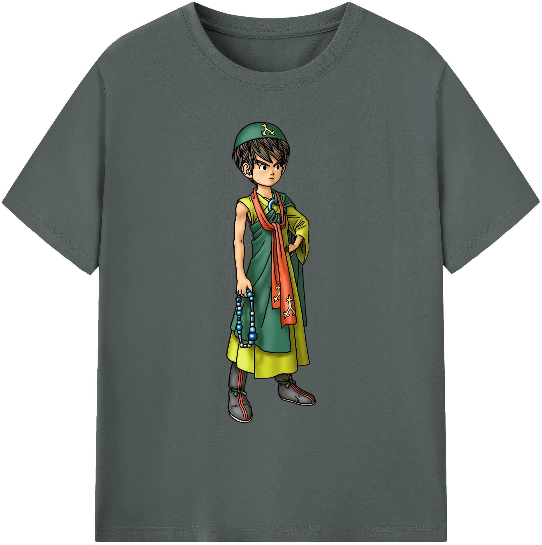 （画像用） ドラゴンクエスト Doragon Kuesuto Dragon Quest 綿100％ メンズ半袖Tシャツ｜肌触りやわらか＆通気性